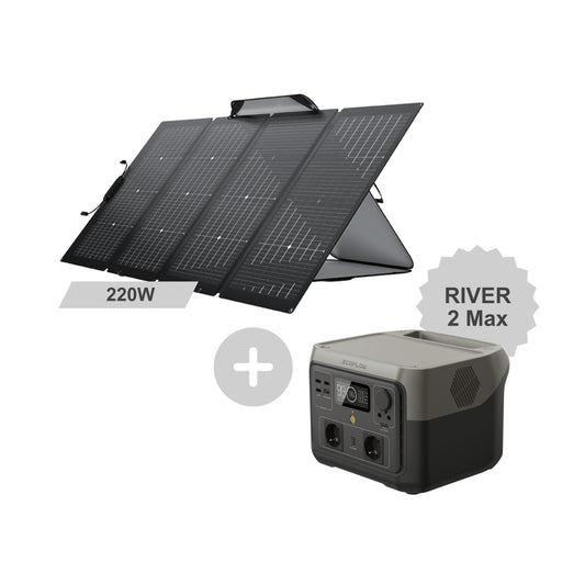 Camping Set RIVER 2 Max + 220W Solarmodul