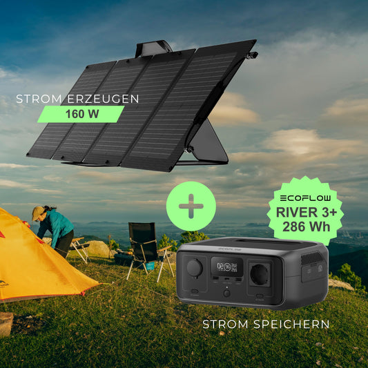 Solar-Set: EcoFlow Powerstation + 160W Solarmodul