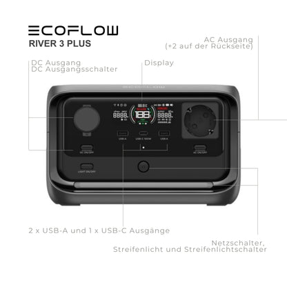 EcoFlow RIVER 3 Plus - Tragbare Powerstation