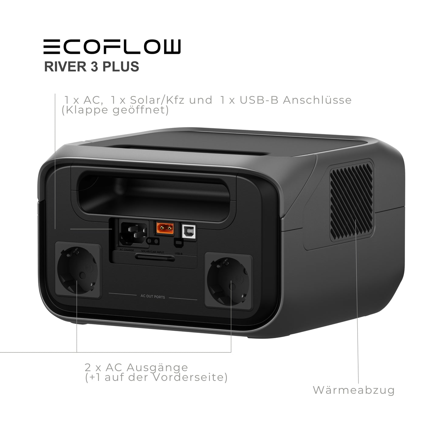 EcoFlow RIVER 3 Plus - Tragbare Powerstation